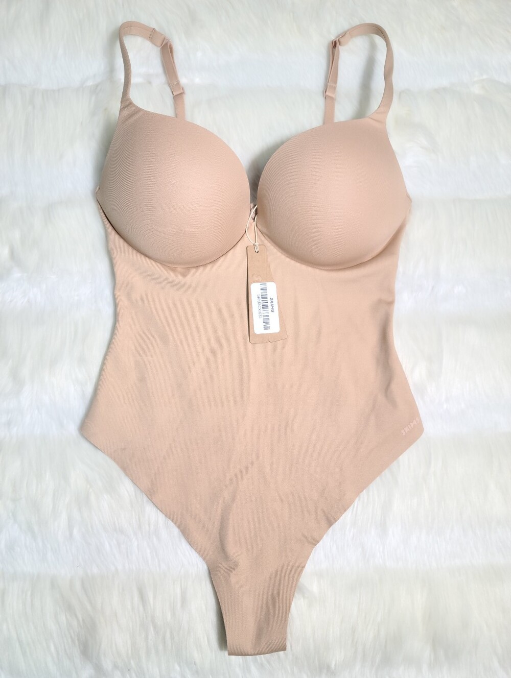 SKIMS Ultimate Thong Bodysuit Cream Clay XS Women NEW